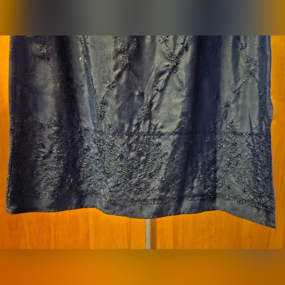 Free People 90s VINTAGE size 3 black midi skirt - Picture 2 of 11